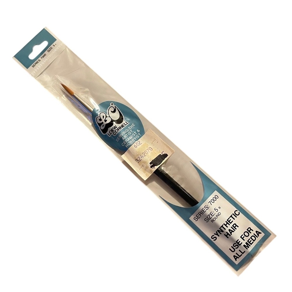 Vintage Loew-Cornell Artist Paint Brush Miniature Series 7000‎ Size 5 B Round